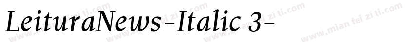 LeituraNews-Italic 3字体转换
